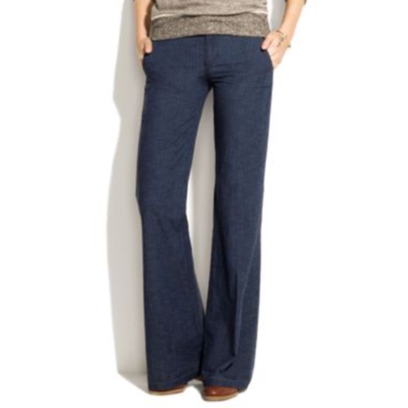 Madewell Denim - Madewell Women's dark Blue Widelegger Jeans